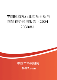 中国樟脑丸行业市场分析与前景趋势预测报告（2024-2030年）