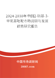 2024-2030年中国2-硝基-3-甲氧基吡啶市场调研与发展趋势研究报告