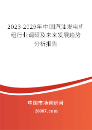 2023-2029年中国汽油发电机组行业调研及未来发展趋势分析报告