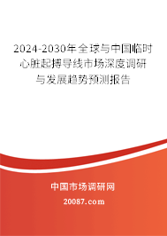 2024-2030年全球与中国临时心脏起搏导线市场深度调研与发展趋势预测报告