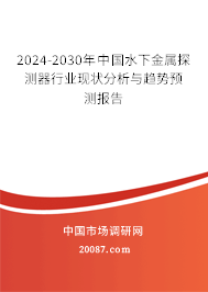 2024-2030年中国水下金属探测器行业现状分析与趋势预测报告