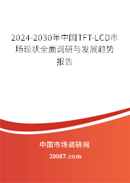 2024-2030年中国TFT-LCD市场现状全面调研与发展趋势报告