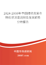 2024-2030年中国维修房屋市场现状深度调研及发展趋势分析报告