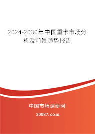 2024-2030年中国重卡市场分析及前景趋势报告