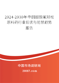 2024-2030年中国醋酸氟轻松原料药行业现状与前景趋势报告