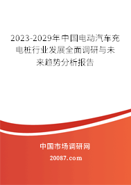 2023-2029年中国电动汽车充电桩行业发展全面调研与未来趋势分析报告