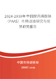 2024-2030年中国聚丙烯酸钠（PAAS）市场调查研究与前景趋势报告