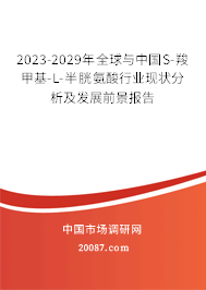 2023-2029年全球与中国S-羧甲基-L-半胱氨酸行业现状分析及发展前景报告