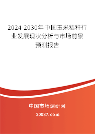 2024-2030年中国玉米秸秆行业发展现状分析与市场前景预测报告