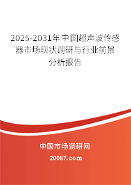 2025-2031年中国超声波传感器市场现状调研与行业前景分析报告 2025-2031年中国超声波传感器市场现状调研与行业前景分析报告