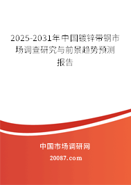 2025-2031年中国镀锌带钢市场调查研究与前景趋势预测报告 2025-2031年中国镀锌带钢市场调查研究与前景趋势预测报告