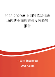 2023-2029年中国铁路货运市场现状全面调研与发展趋势报告