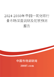 2024-2030年中国一氧化碳行业市场深度调研及前景预测报告