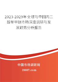 2023-2029年全球与中国丙二醇单甲醚市场深度调研与发展趋势分析报告