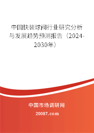 中国快装球阀行业研究分析与发展趋势预测报告（2024-2030年）