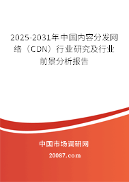 2025-2031年中国内容分发网络(CDN)行业研究及行业前景分析报告 2025-2031年中国内容分发网络(CDN)行业研究及行业前景分析报告