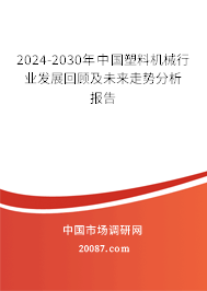 2024-2030年中国塑料机械行业发展回顾及未来走势分析报告