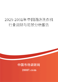 2025-2031年中国酒店洗衣机行业调研与前景分析报告 2025-2031年中国酒店洗衣机行业调研与前景分析报告