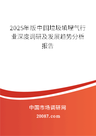 2025年版中国垃圾填埋气行业深度调研及发展趋势分析报告 2025年版中国垃圾填埋气行业深度调研及发展趋势分析报告