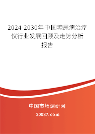 2024-2030年中国糖尿病治疗仪行业发展回顾及走势分析报告