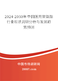 2024-2030年中国医用聚氨酯行业现状调研分析与发展趋势预测