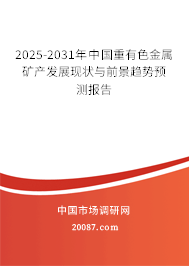 2025-2031年中国重有色金属矿产发展现状与前景趋势预测报告 2025-2031年中国重有色金属矿产发展现状与前景趋势预测报告