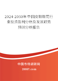 2024-2030年中国皮鞋鞋花行业投资盈利分析及发展趋势预测分析报告