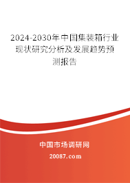 2024-2030年中国集装箱行业现状研究分析及发展趋势预测报告