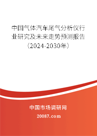 中国气体汽车尾气分析仪行业研究及未来走势预测报告（2024-2030年）