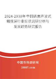 2024-2030年中国表面声波式触摸屏行业现状调研分析与发展趋势研究报告