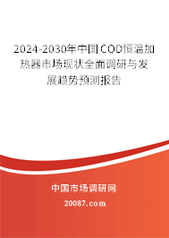 2024-2030年中国COD恒温加热器市场现状全面调研与发展趋势预测报告