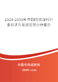 2024-2030年中国防腐涂料行业现状与发展前景分析报告