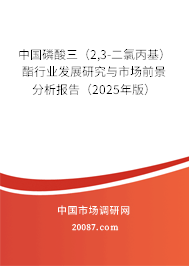 中国磷酸三(2,3-二氯丙基)酯行业发展研究与市场前景分析报告(2025年版) 中国磷酸三(2,3-二氯丙基)酯行业发展研究与市场前景分析报告(2025年版)