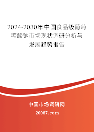 2024-2030年中国食品级葡萄糖酸钠市场现状调研分析与发展趋势报告