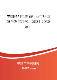 中国铣削电主轴行业市场调研与发展趋势（2024-2030年）