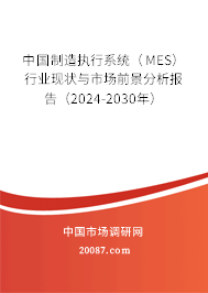 中国制造执行系统（MES）行业现状与市场前景分析报告（2024-2030年）