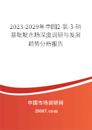 2023-2029年中国2-氯-3-硝基吡啶市场深度调研与发展趋势分析报告