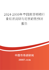 2024-2030年中国麦芽糊精行业现状调研与前景趋势预测报告