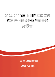 2024-2030年中国汽车速度传感器行业现状分析与前景趋势报告