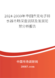 2024-2030年中国乔克电子排水器市场深度调研及发展前景分析报告