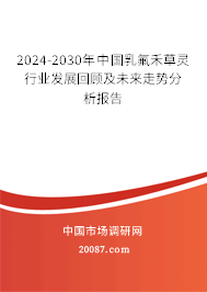 2024-2030年中国乳氟禾草灵行业发展回顾及未来走势分析报告