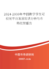 2024-2030年中国数字孪生可视化平台发展现状分析与市场前景报告