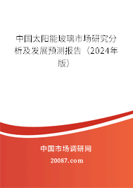 中国太阳能玻璃市场研究分析及发展预测报告（2024年版）