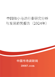 中国微小马达行业研究分析与发展趋势报告（2024年）