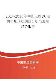 2024-2030年中国无刷DC电机市场现状调研分析与发展趋势报告