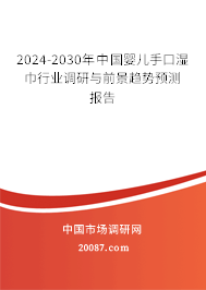 2024-2030年中国婴儿手口湿巾行业调研与前景趋势预测报告