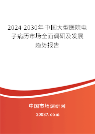 2024-2030年中国大型医院电子病历市场全面调研及发展趋势报告