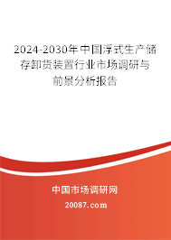 2024-2030年中国浮式生产储存卸货装置行业市场调研与前景分析报告