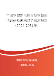 中国钢窗用电焊异型钢管市场调研及未来趋势预测报告(2025-2031年) 中国钢窗用电焊异型钢管市场调研及未来趋势预测报告(2025-2031年)