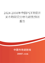 2024-2030年中国PET薄膜开关市场研究分析与趋势预测报告